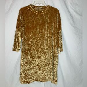 Zara collection mini dress S crushed velvet